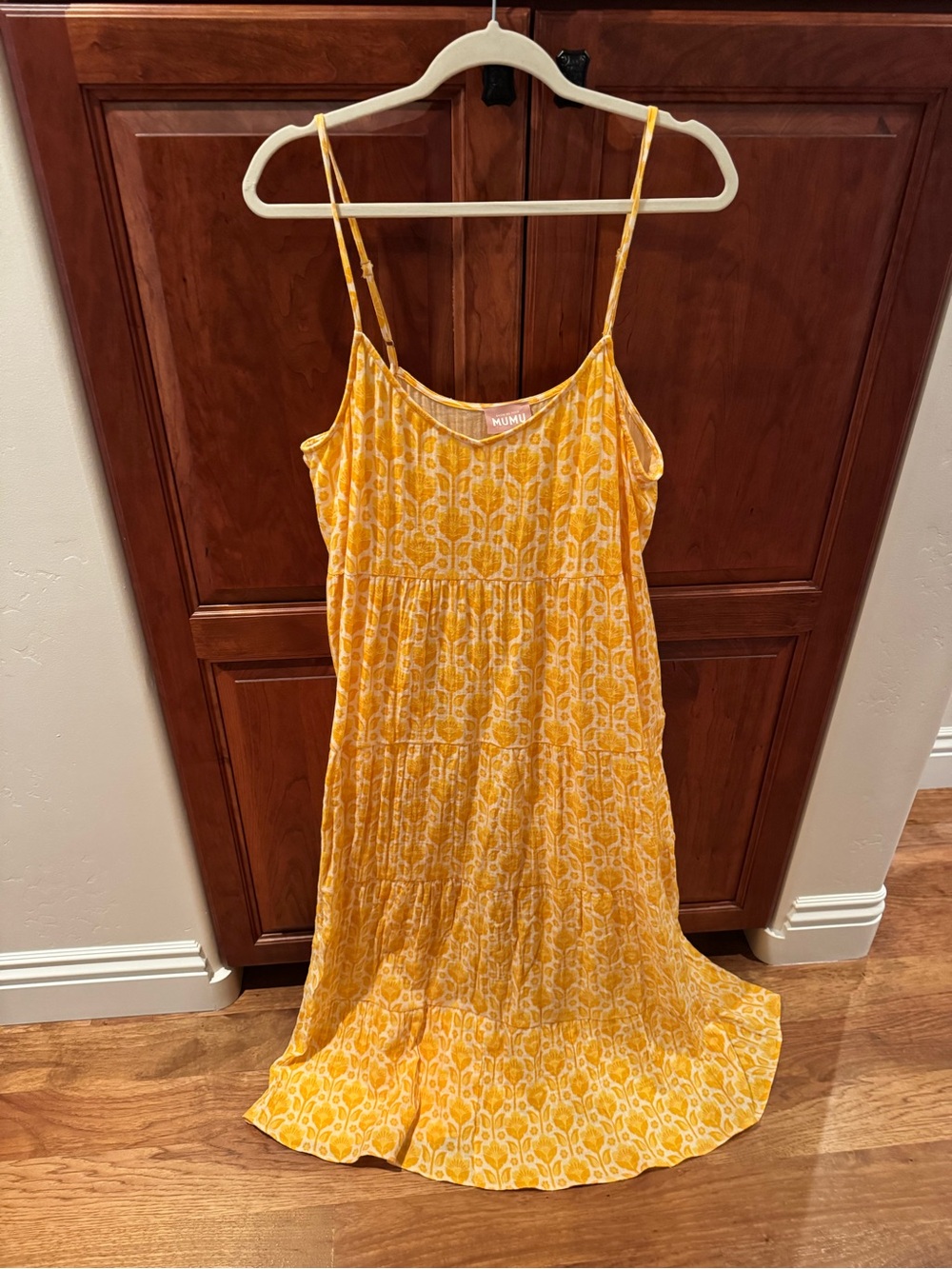 Show Me Your MuMu Yellow & White Floral Tiered Maxi Dress